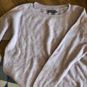 Heathered purple waffle sweater